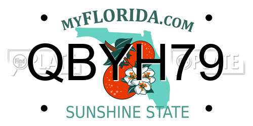 QBYH79 Florida License Plate