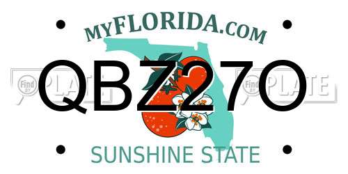 QBZ27O Florida License Plate