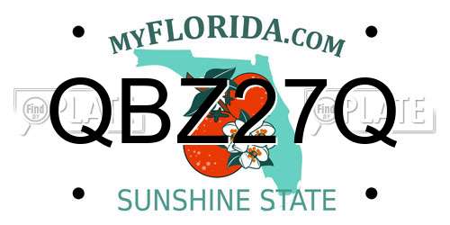 QBZ27Q Florida License Plate