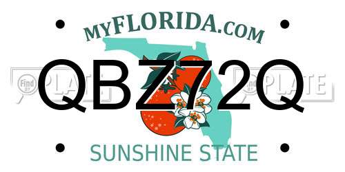 QBZ72Q Florida License Plate