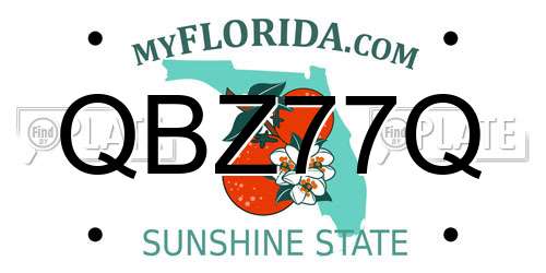 QBZ77Q Florida License Plate
