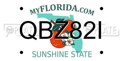 QBZ82I Florida License Plate