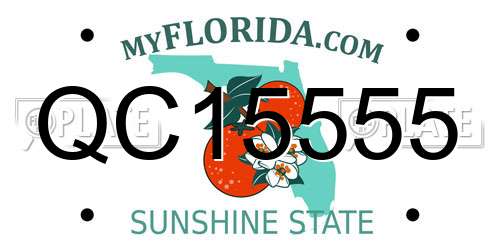 QC15555 Florida License Plate