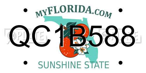 QC1B588 Florida License Plate
