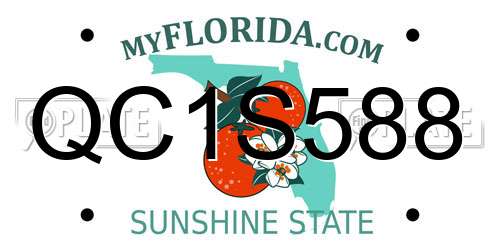 QC1S588 Florida License Plate