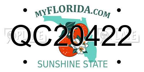 QC20422 Florida License Plate