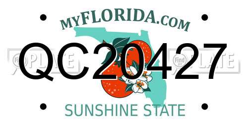 QC20427 Florida License Plate