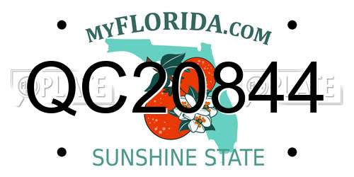 QC20844 Florida License Plate