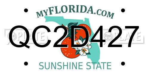 QC2D427 Florida License Plate