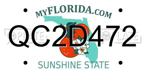 QC2D472 Florida License Plate