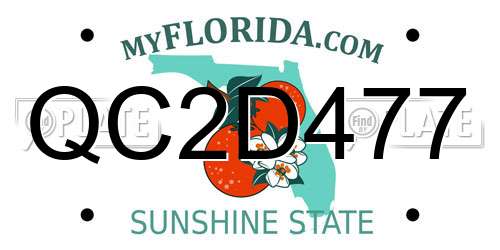 QC2D477 Florida License Plate