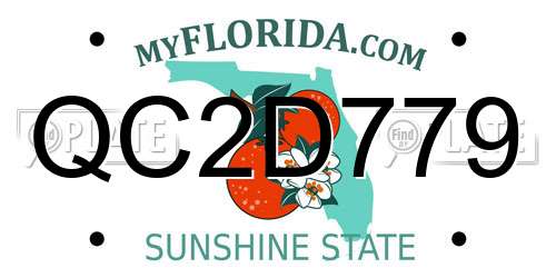 QC2D779 Florida License Plate