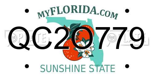 QC2O779 Florida License Plate