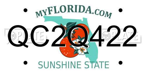 QC2Q422 Florida License Plate