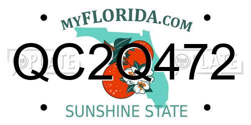 QC2Q472 Florida License Plate