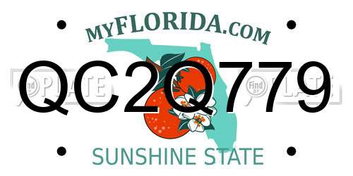 QC2Q779 Florida License Plate