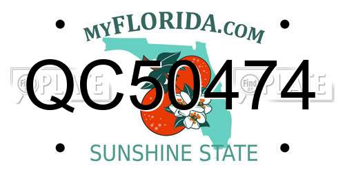 QC50474 Florida License Plate