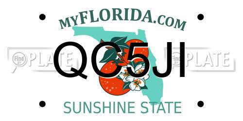QC5JI Florida License Plate