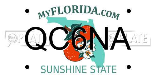 QC6NA Florida License Plate
