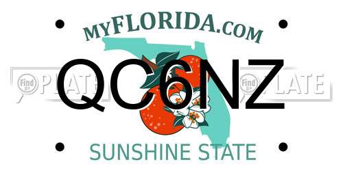 QC6NZ Florida License Plate