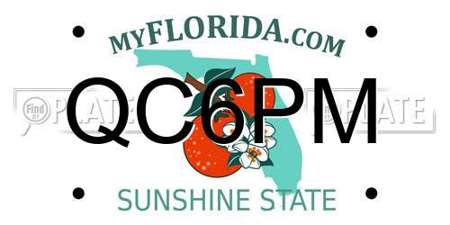 QC6PM Florida License Plate