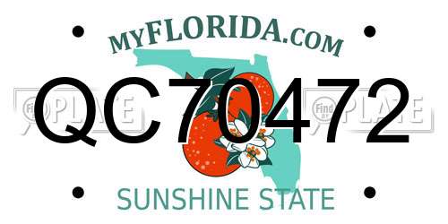 QC70472 Florida License Plate