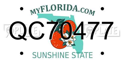 QC70477 Florida License Plate