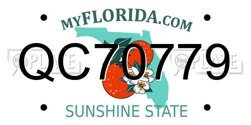 QC70779 Florida License Plate