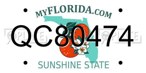 QC80474 Florida License Plate