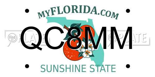 QC8MM Florida License Plate