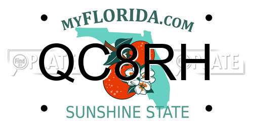 QC8RH Florida License Plate