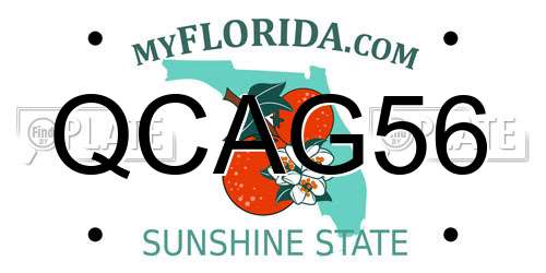 QCAG56 Florida License Plate