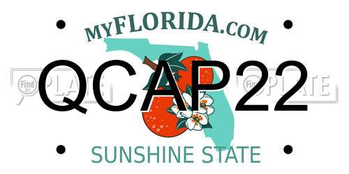 QCAP22 Florida License Plate