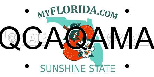 QCAQAMA Florida License Plate