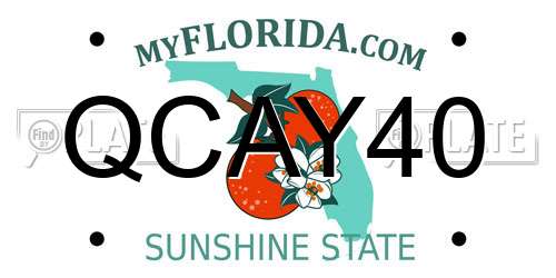 QCAY40 Florida License Plate