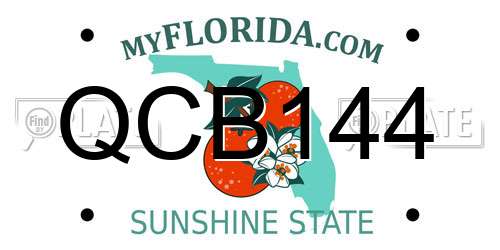 QCB144 Florida License Plate