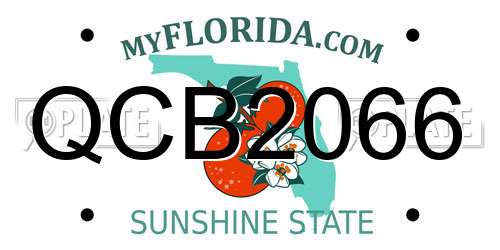 QCB2066 Florida License Plate