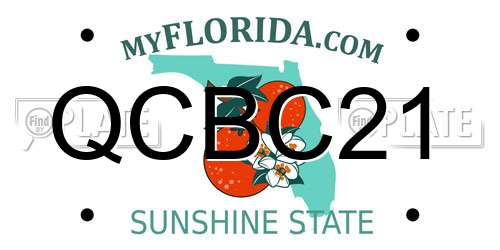 QCBC21 Florida License Plate