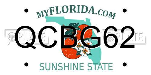QCBG62 Florida License Plate