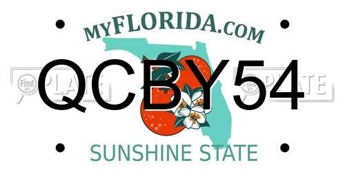 QCBY54 Florida License Plate