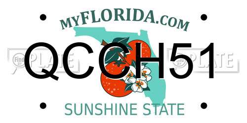 QCCH51 Florida License Plate
