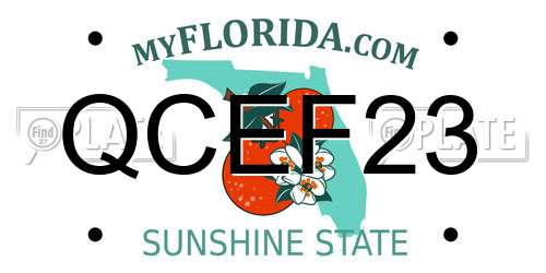 QCEF23 Florida License Plate