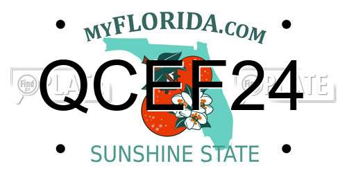 QCEF24 Florida License Plate