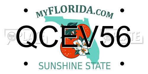 QCEV56 Florida License Plate