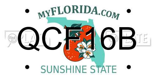 QCF16B Florida License Plate
