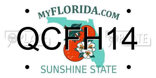 QCFH14 Florida License Plate