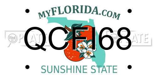 QCFI68 Florida License Plate