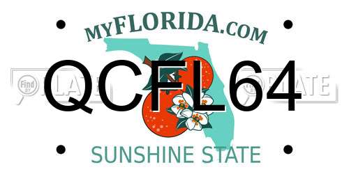 QCFL64 Florida License Plate
