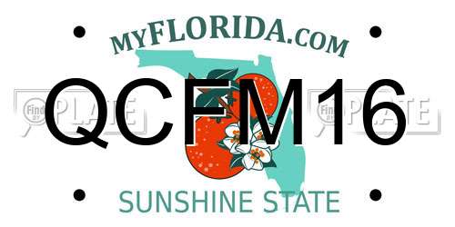 QCFM16 Florida License Plate