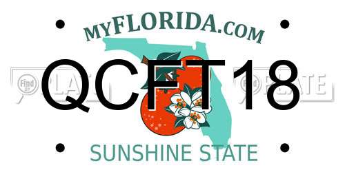 QCFT18 Florida License Plate